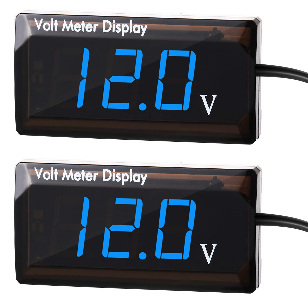 Frienda DC voltmeter with blue LED display for quick vehicle voltage checks.