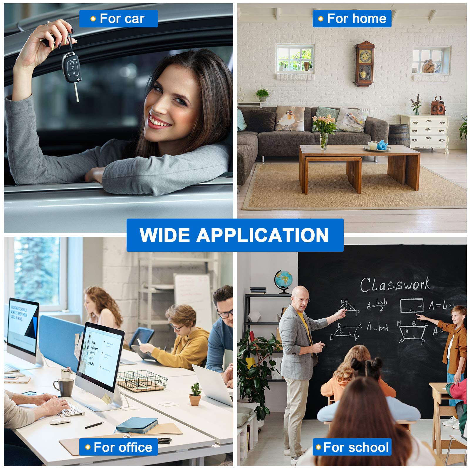 Frienda 6-pack clocks for multiple rooms and surfaces