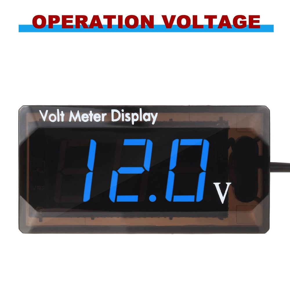 Frienda mini digital voltmeter shows 3-digit voltage at a glance.