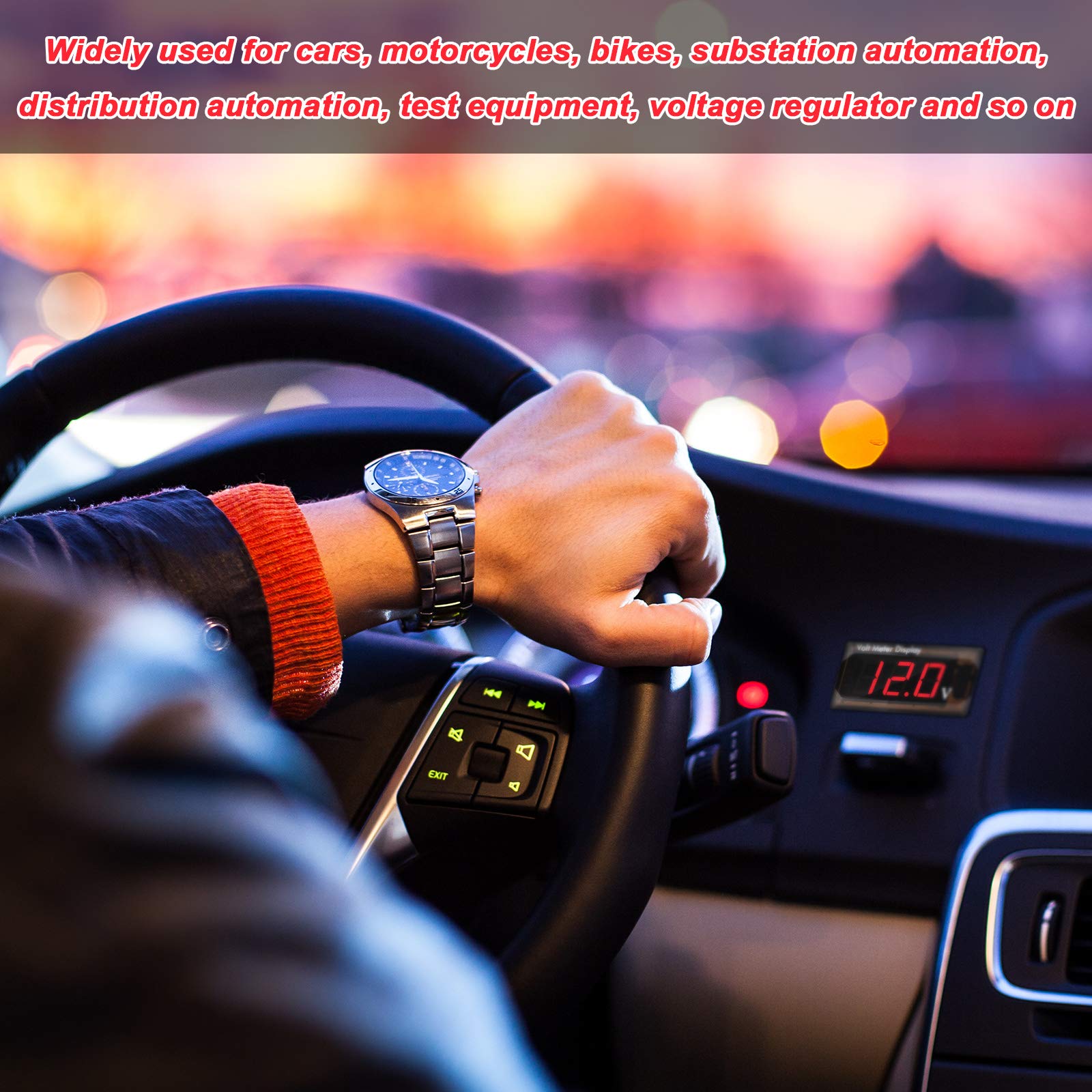 Frienda compact motorcycle voltmeter provides easy voltage checks on rides.