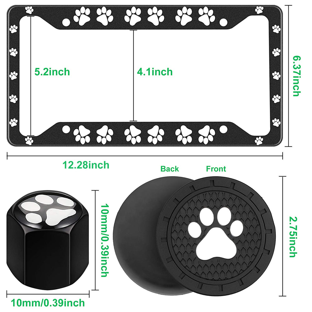Frienda paw print tire valve caps guard wheels while adding whimsy.