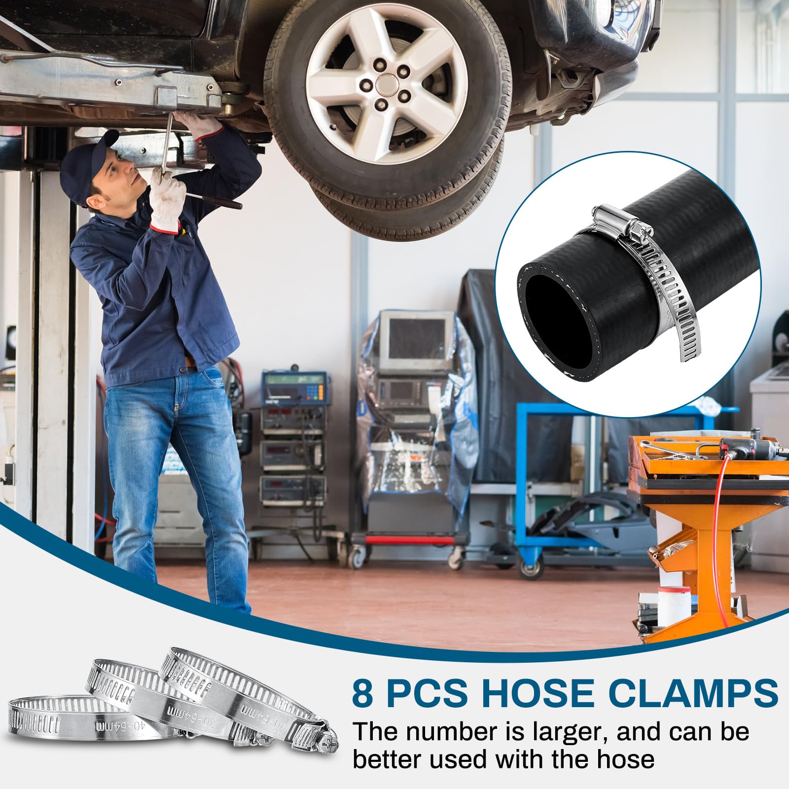 Frienda stainless clamps close-up conveys secure seals and corrosion resistance