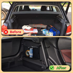 Frienda stretch mesh auto storage shows quick trunk organization