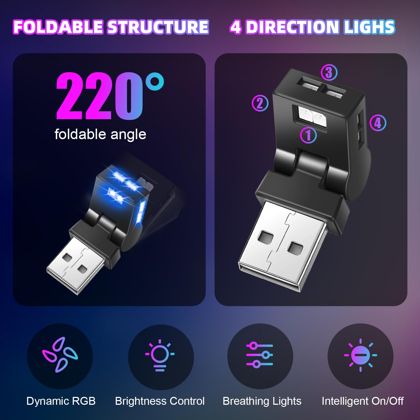 Frienda USB LED light showing color-switch feature for customizable ambiance