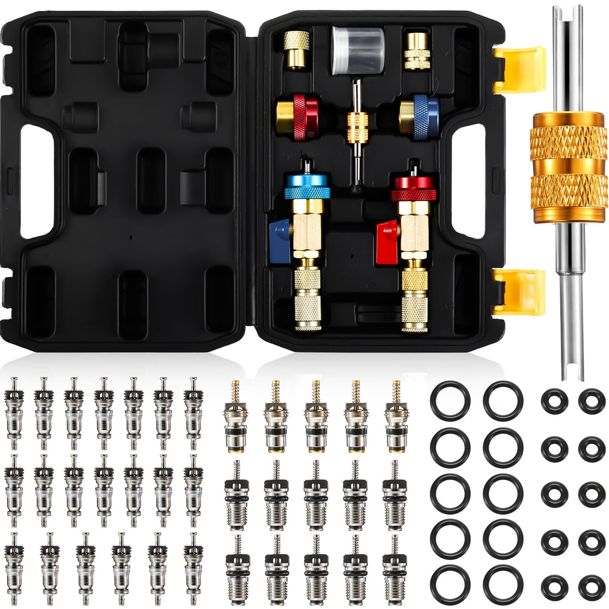 Frienda valve core remover-installer tool for easy A C service