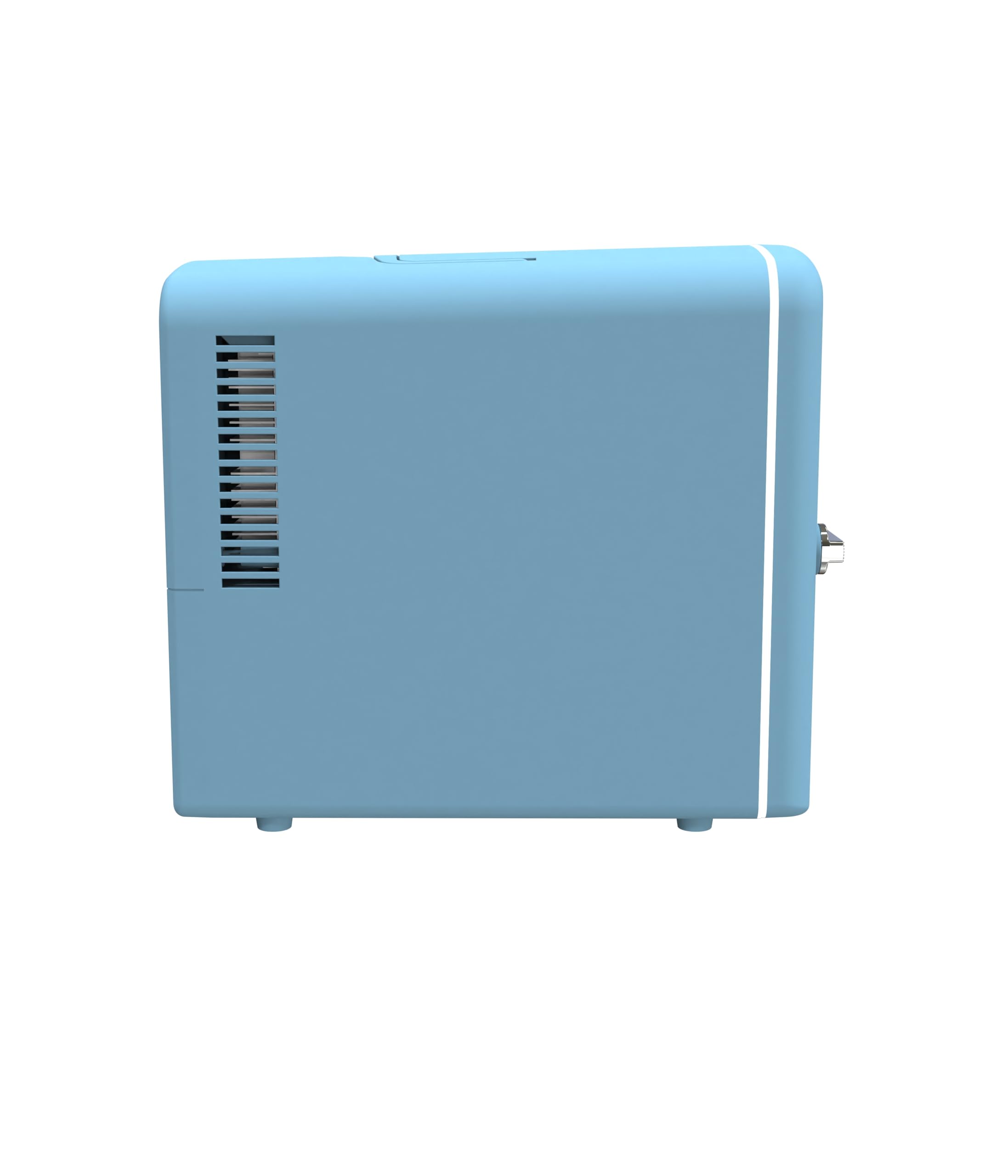 Frigidaire Retro Mini Fridge heavy-duty locking latch for secure transport.
