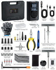 FRIWOLE compact tire repair case ready for travel.