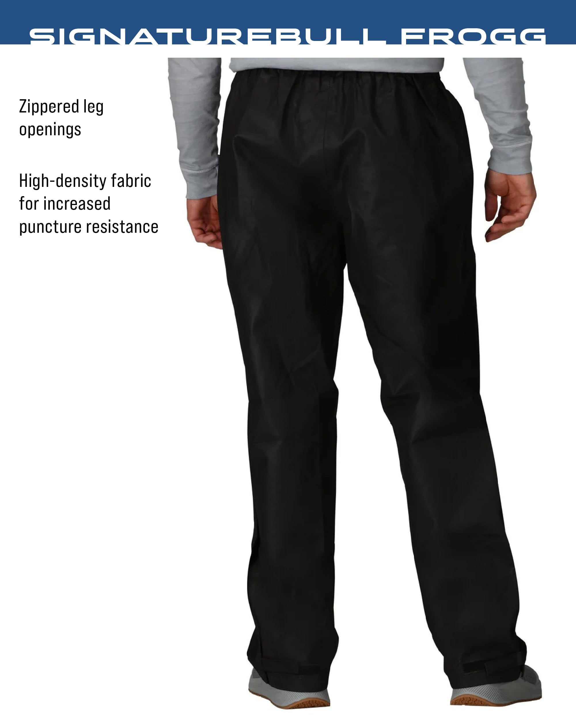 Pass-through pockets on Frogg Toggs Bull Frogg Pant for gear essentials