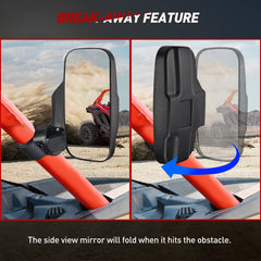 Frokom anti-slip pads keep the mirror steady on rugged roll cages.