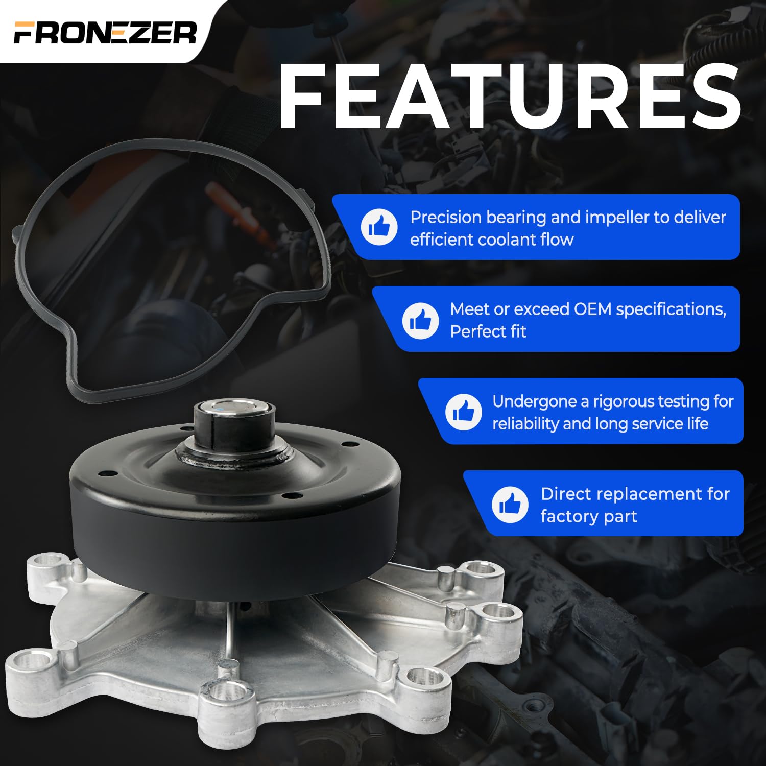 FRONEZER AW7163 compatibility label indicating broad fit for Dodge Chrysler Jeep models