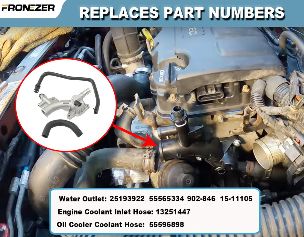 FRONEZER engine coolant reservoir hose ensures proper flow in the cooling system.