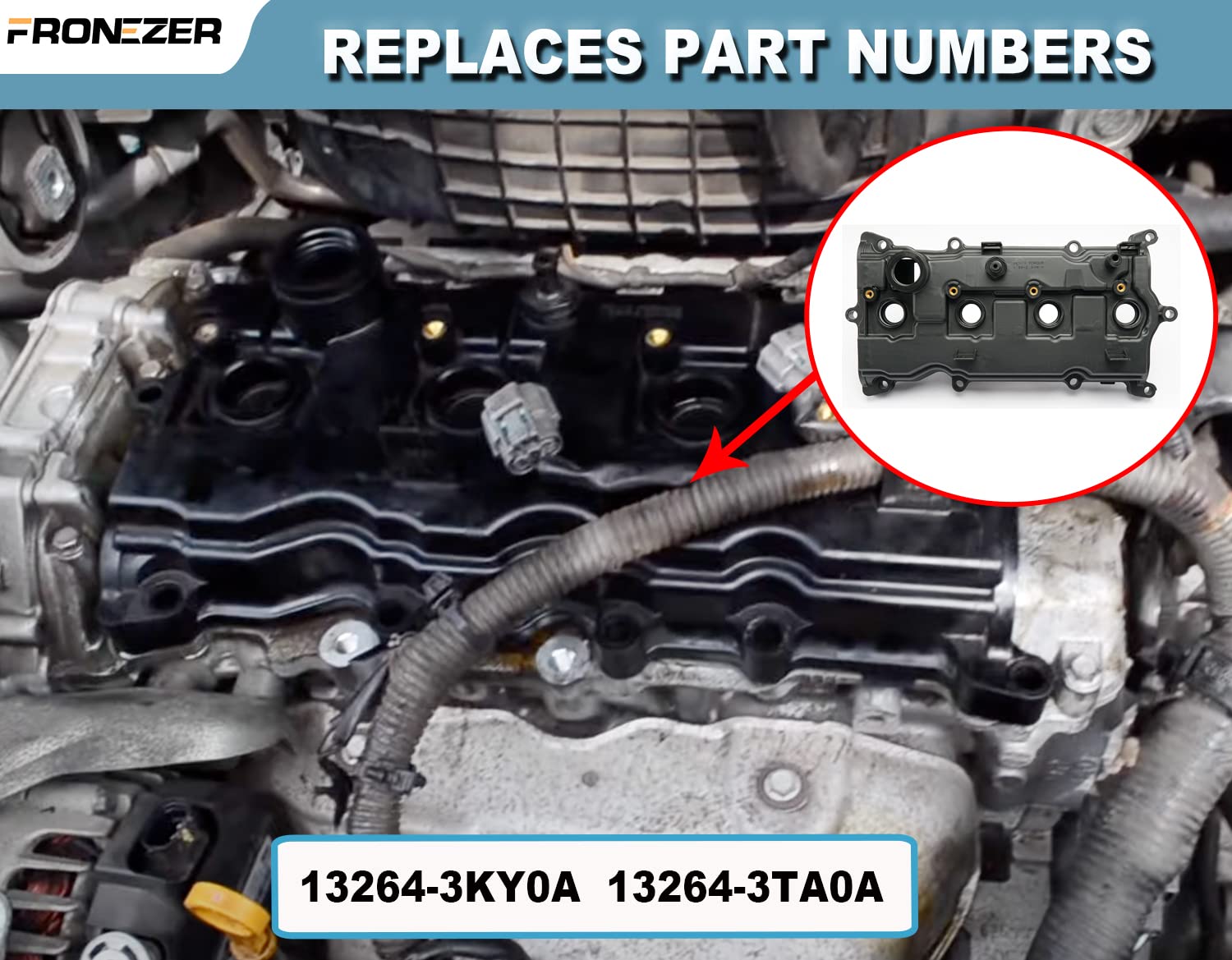 FRONEZER valve cover gasket seals maintain proper pressure and debris protection.