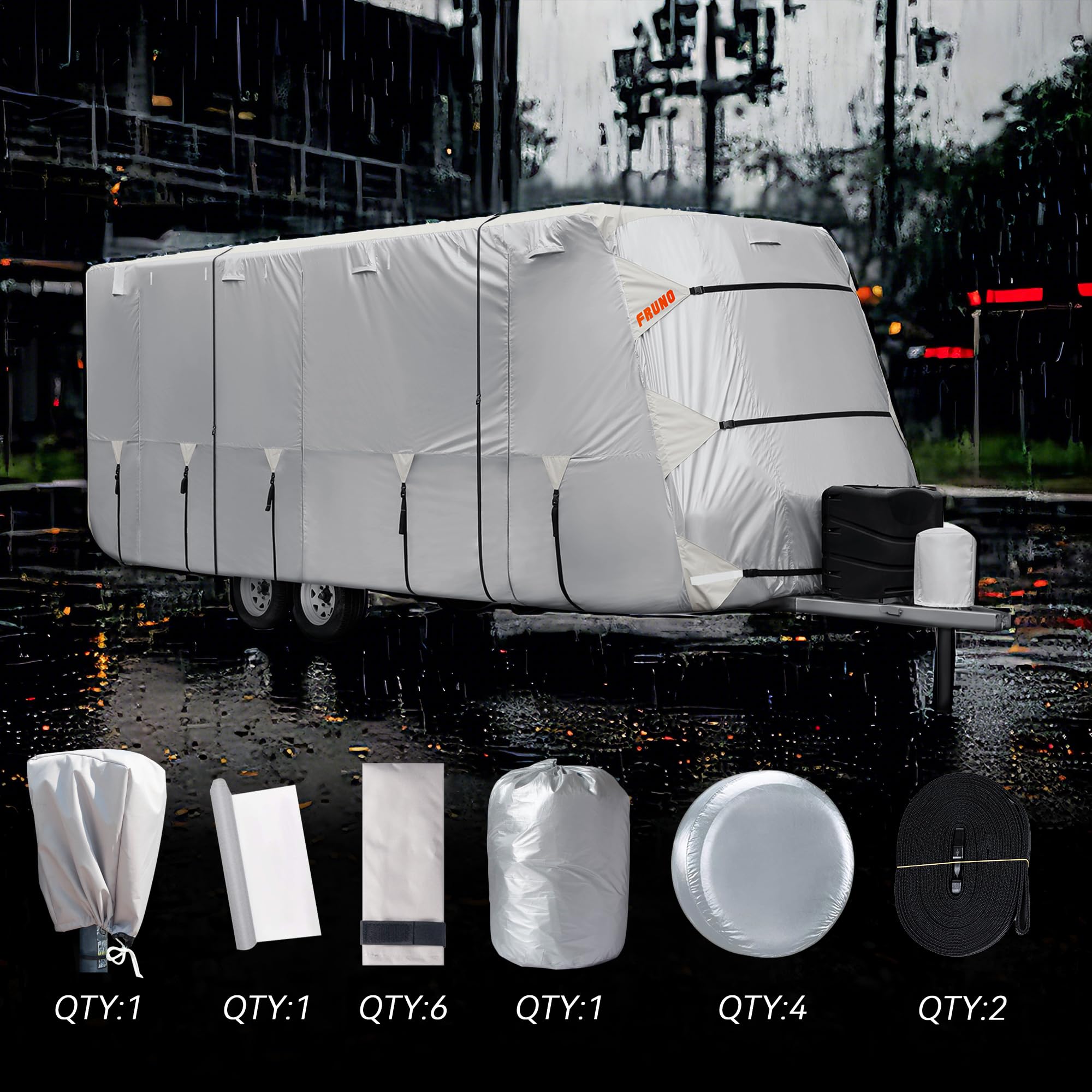 FRUNO jack cover detail emphasizes edge protection and easy storage