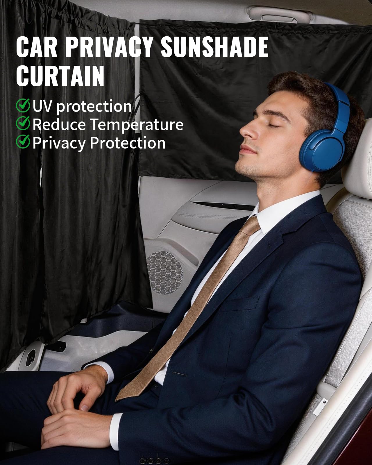 FRYQ side window sunshade blocks glare for a cooler ride