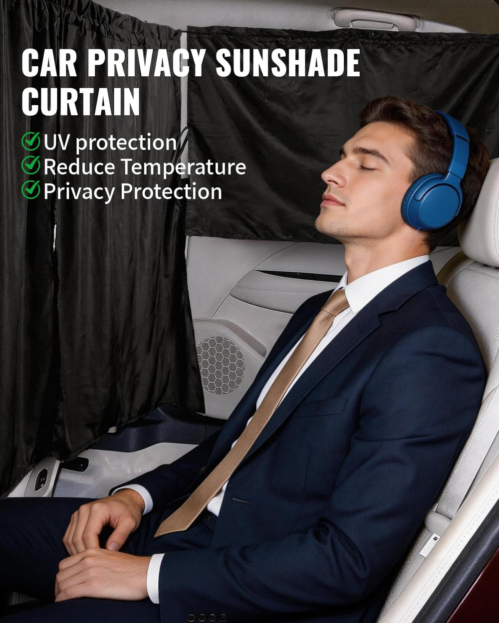 FRYQ side window sunshade blocks glare for a cooler ride
