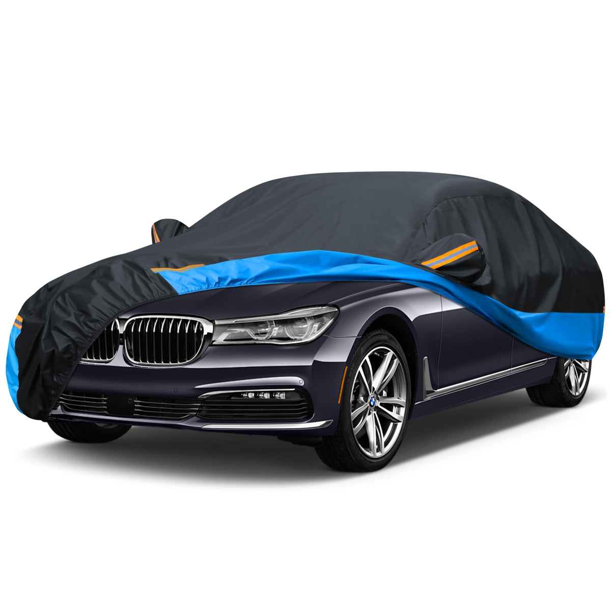 FSGRICH car cover front view demonstrating all-weather sedan protection