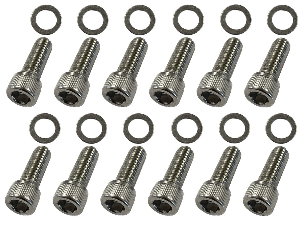 F.S.P SBC header bolt kit bolts for secure header mounting on Chevy V8 engines.