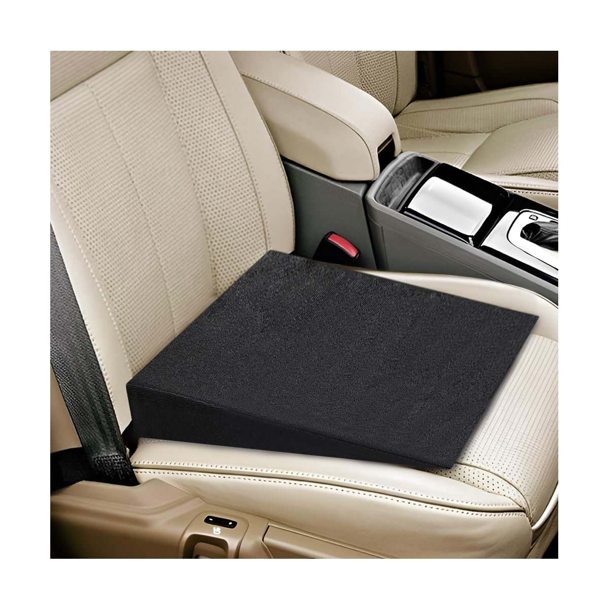 FSTURIOS Auto Seat Wedge cushion front view showing ergonomic support for long drives