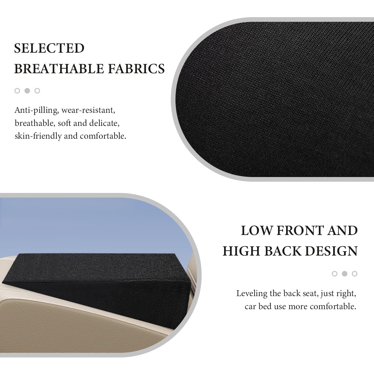 FSTURIOS ergonomic foam cushion with breathable cover for cool seating