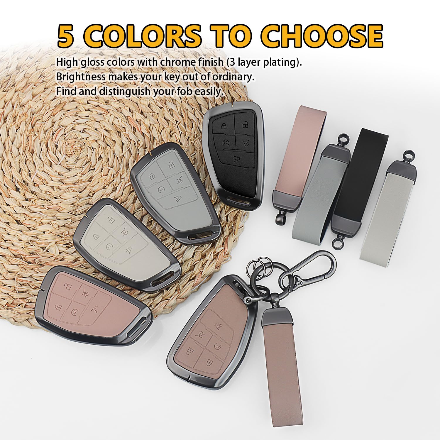 FT FUNTOR 5-button fob cover installs quickly with included tools.