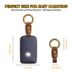 FT FUNTOR Mazda key fob cover, blue-brown line, side view for 360° protection