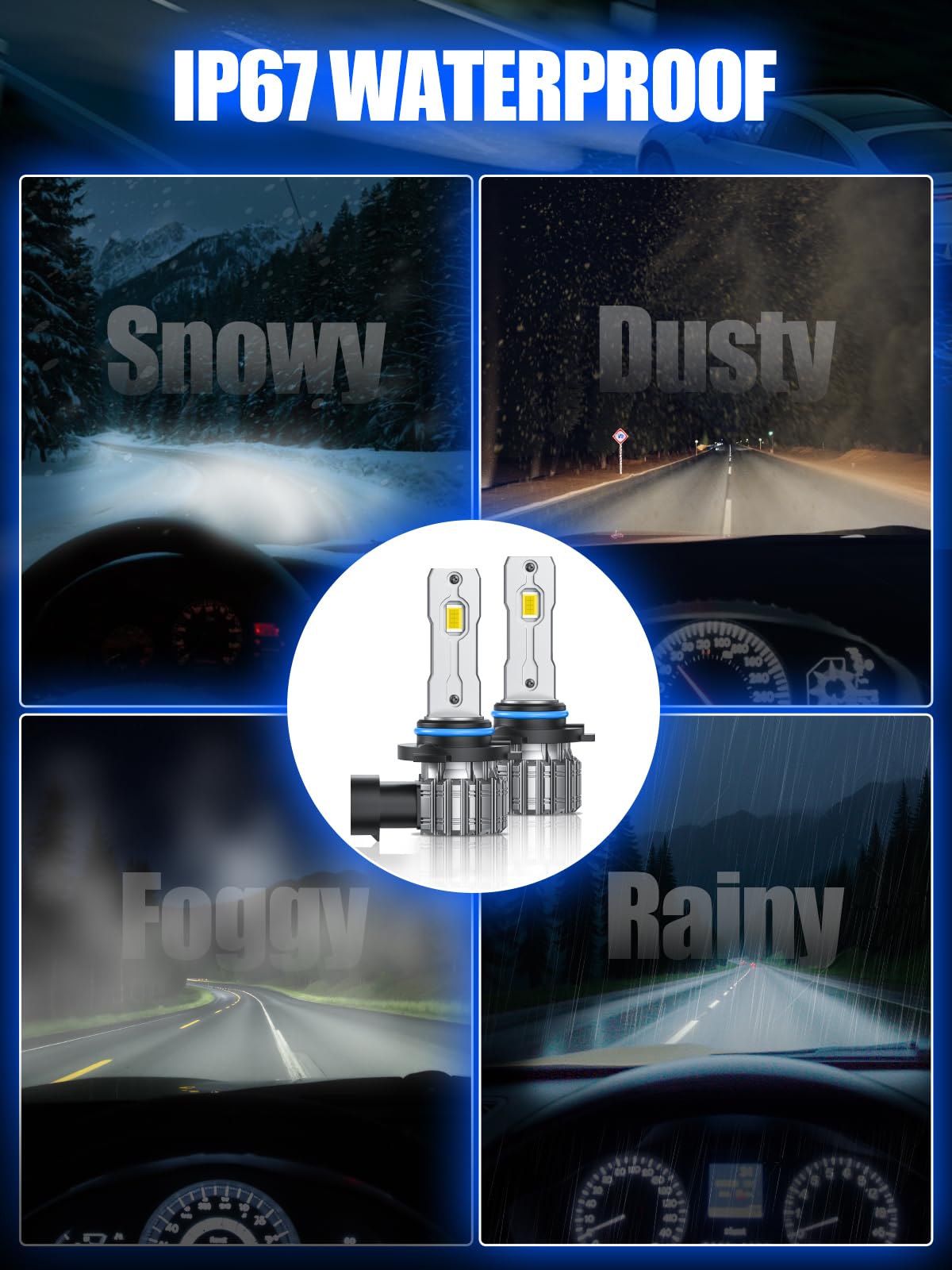 FTEVAR 9005 mini-size bulbs for quick upgrades.