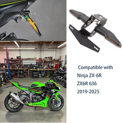 FTQYZDP LED turn signals provide bright rear indication on ZX-6R.