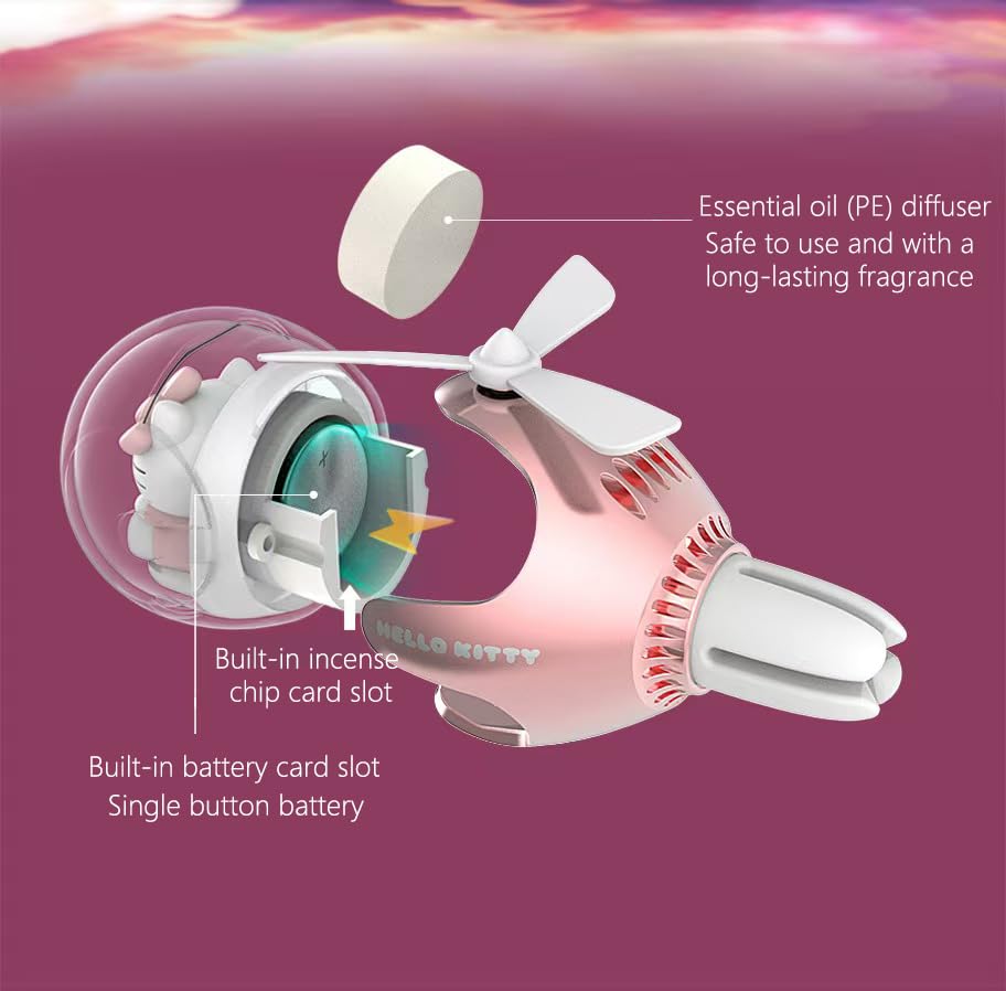 FUAN Kitty with 6 color-changing night lights enhances cabin ambiance at night