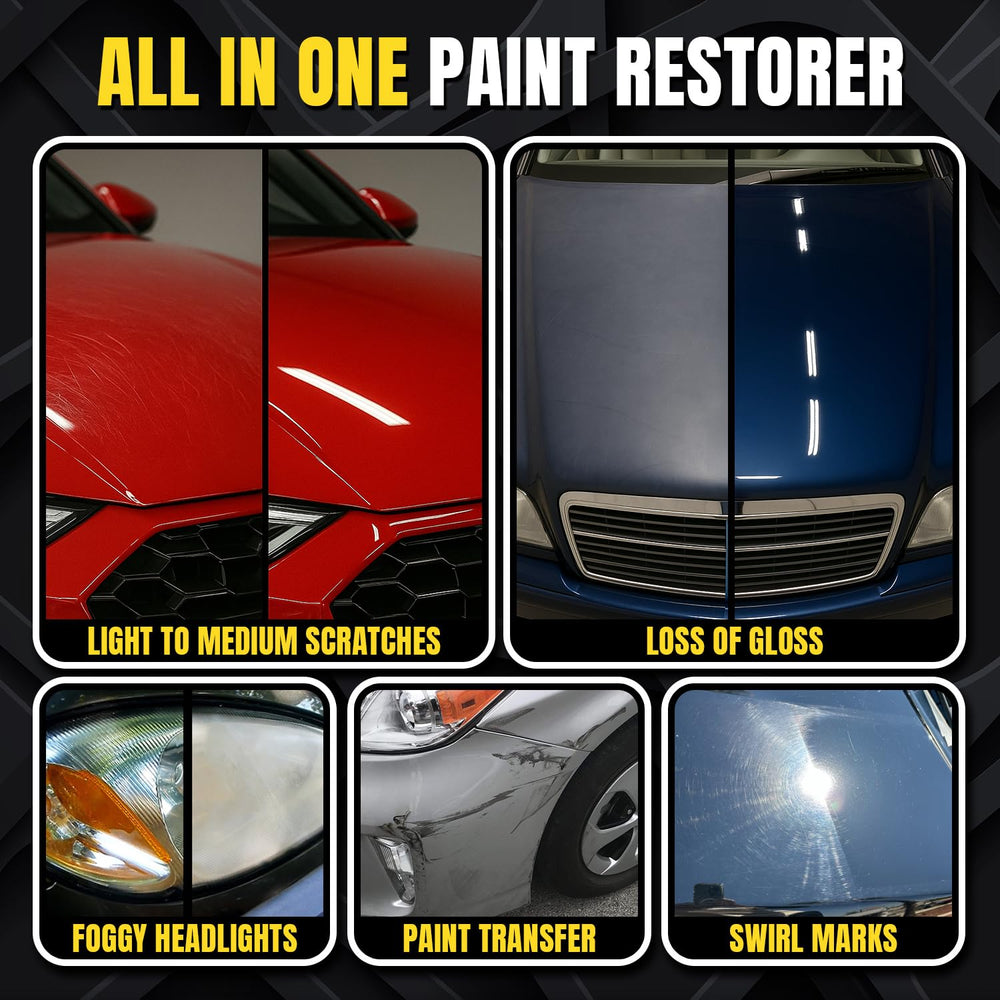 Fueld Deep scratch repair area being treated to restore clarity.