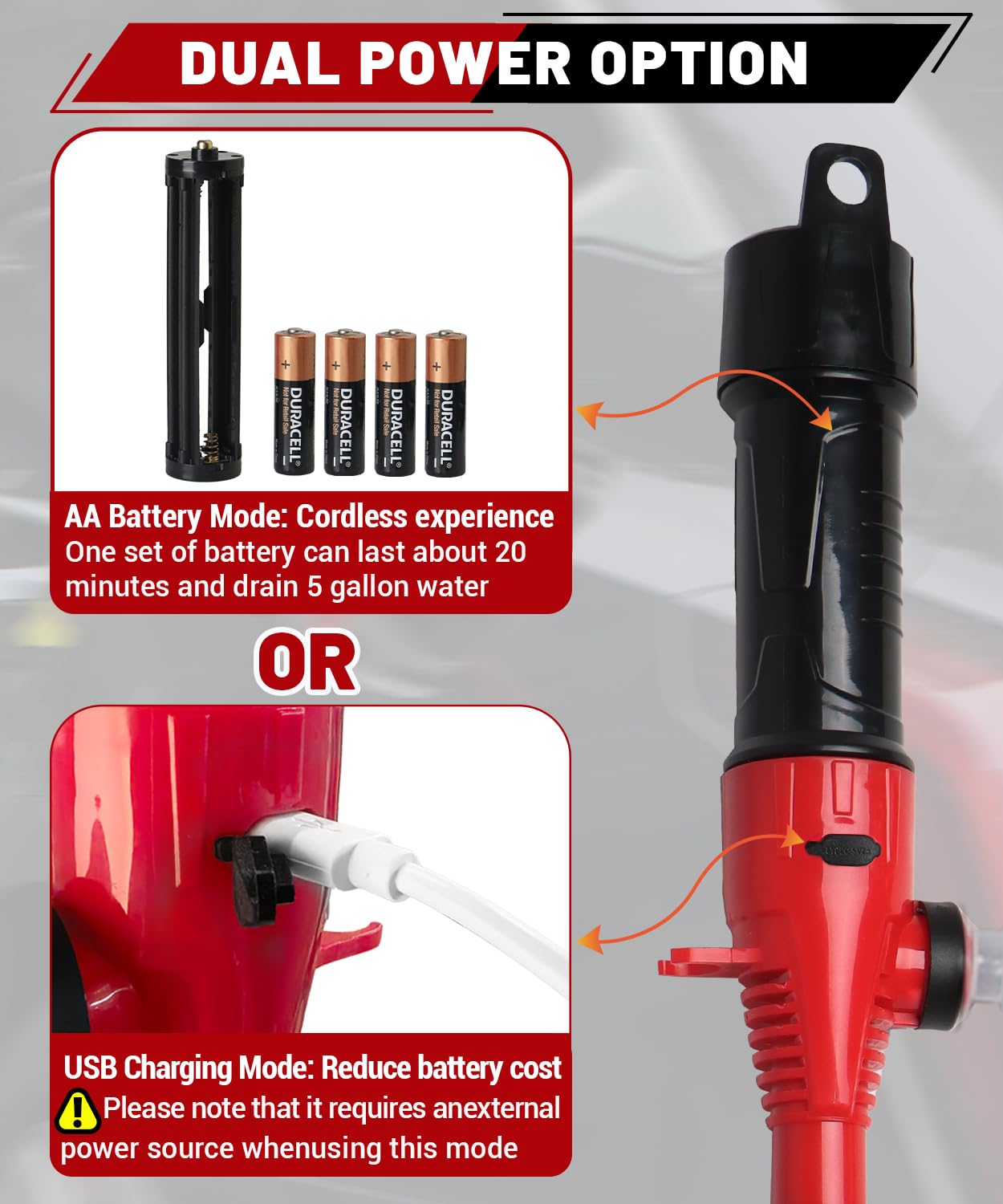 Fuelio 36-inch discharge hose reaches distant tanks with minimal spill.