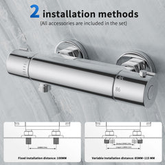 FUGO 4-inch center-spacing shower valve simplifies RV installation.