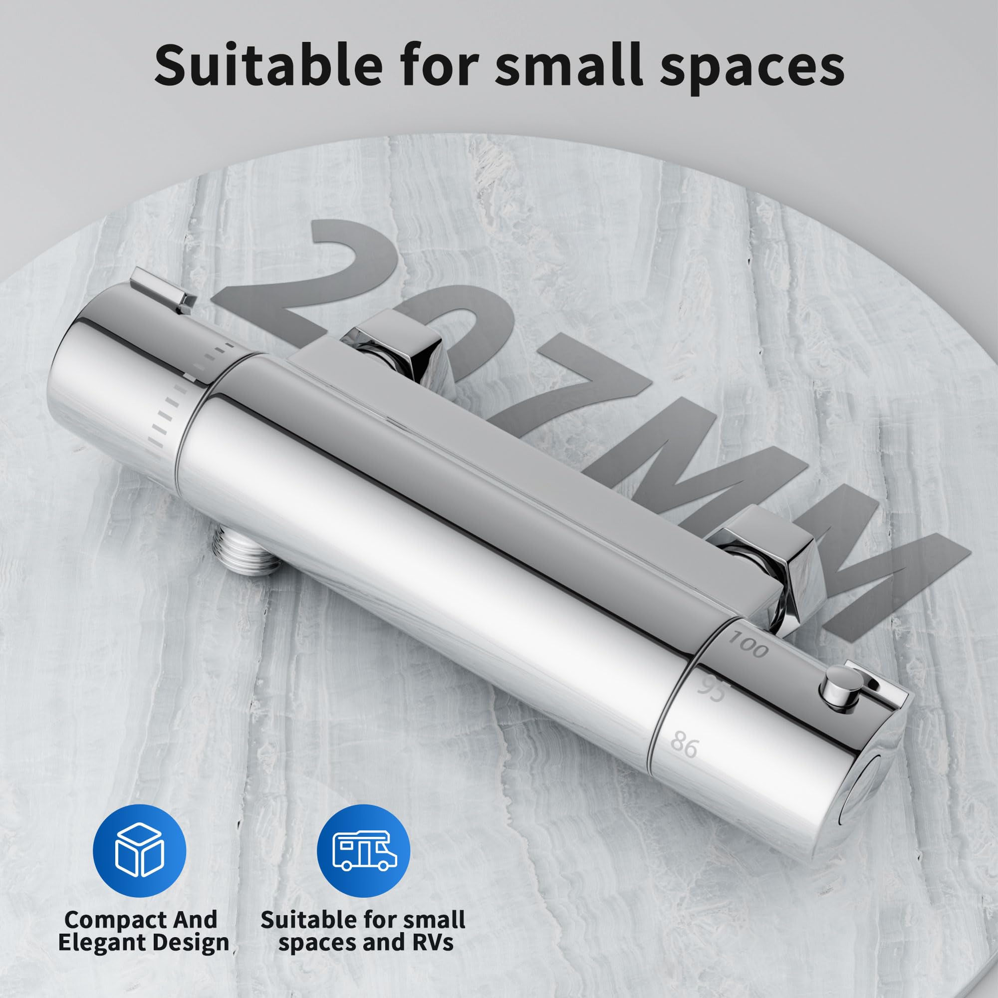 FUGO solid brass body offers durability and corrosion resistance.