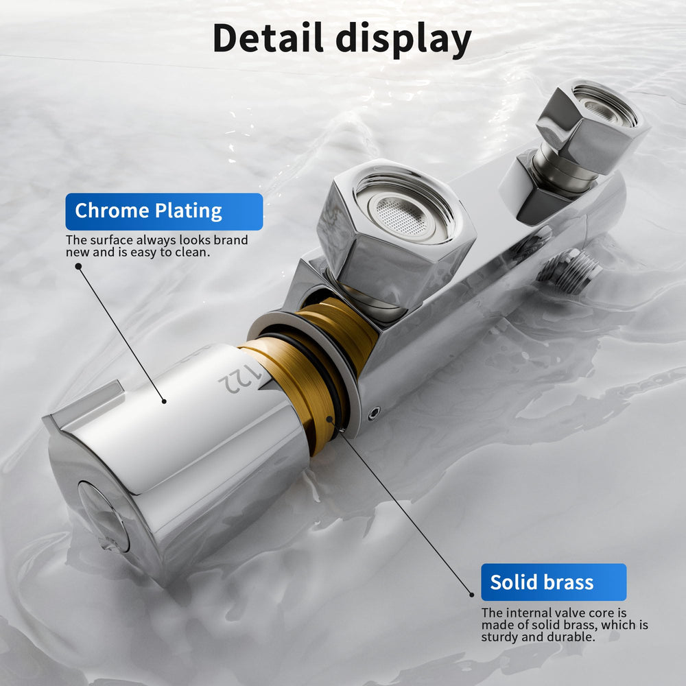 FUGO chrome-plated faucet resists corrosion for long-lasting shine.