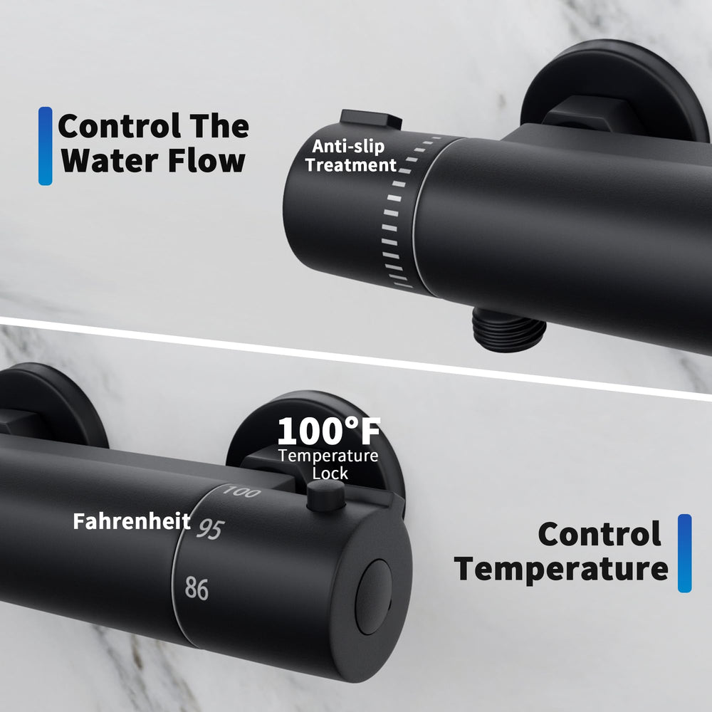 FUGO temperature lock at 38°C feature for safe family baths.