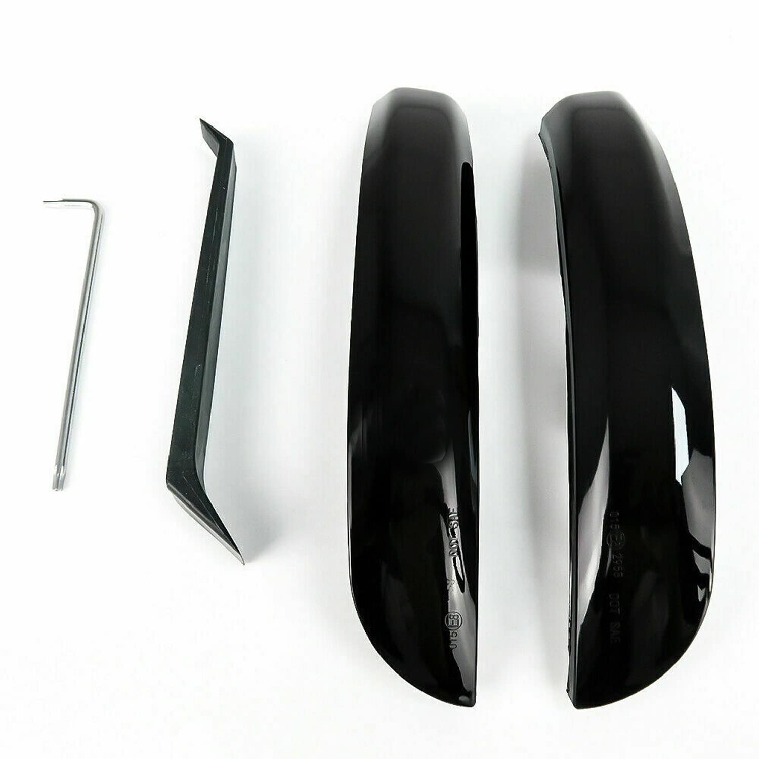 Fuguang Amber Sequential LED mirrors, plug-and-play installation for Ford signals