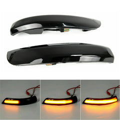 Pair of left and right Fuguang amber sequential lights on Ford mirrors