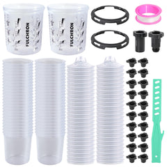 Fulchron disposable paint cups kit with 20oz capacity and lids for mess-free painting