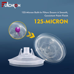 Fulchron paint cup lid with 125-micron filter ensures smooth flow