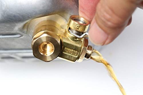 Fumoto F-107SX reduces contact with hot oil during changes.