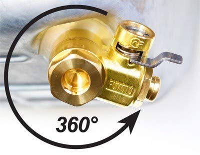 Fumoto F106SX features a 5mm drain nipple for easy hose attachment.