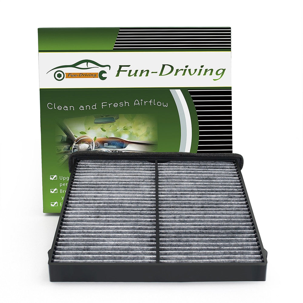 FUN-DRIVING FD811 cabin filter side view showing fitment for Mazda models with reliable airflow.