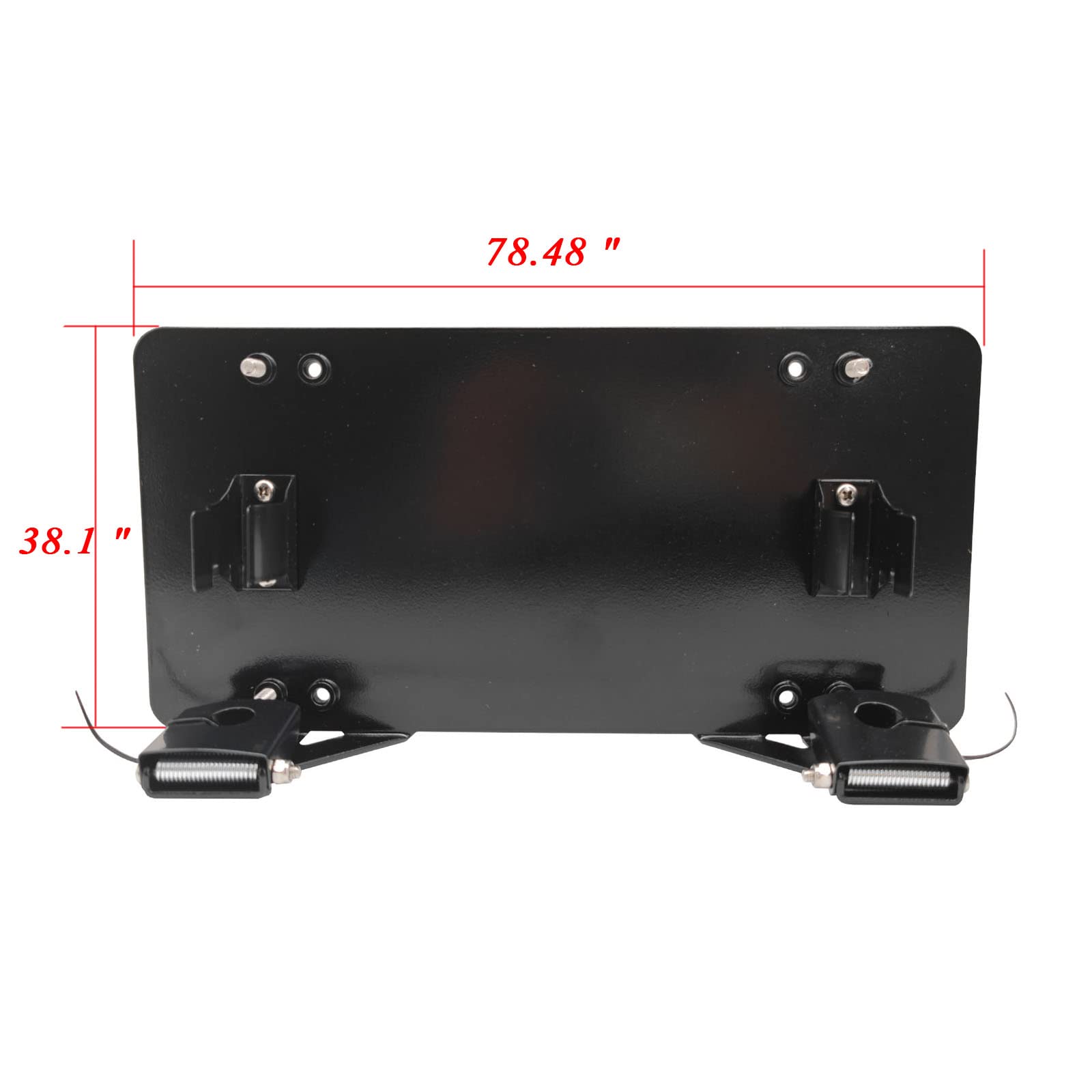Fundyliue license plate bracket close-up with black finish