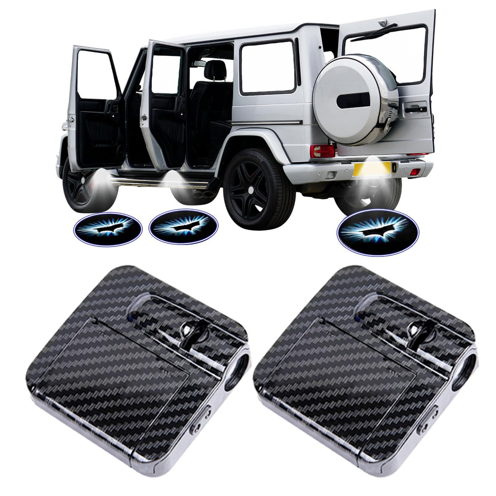 FUNGORGT car door logo light projector enhances visibility and style when opening the door.
