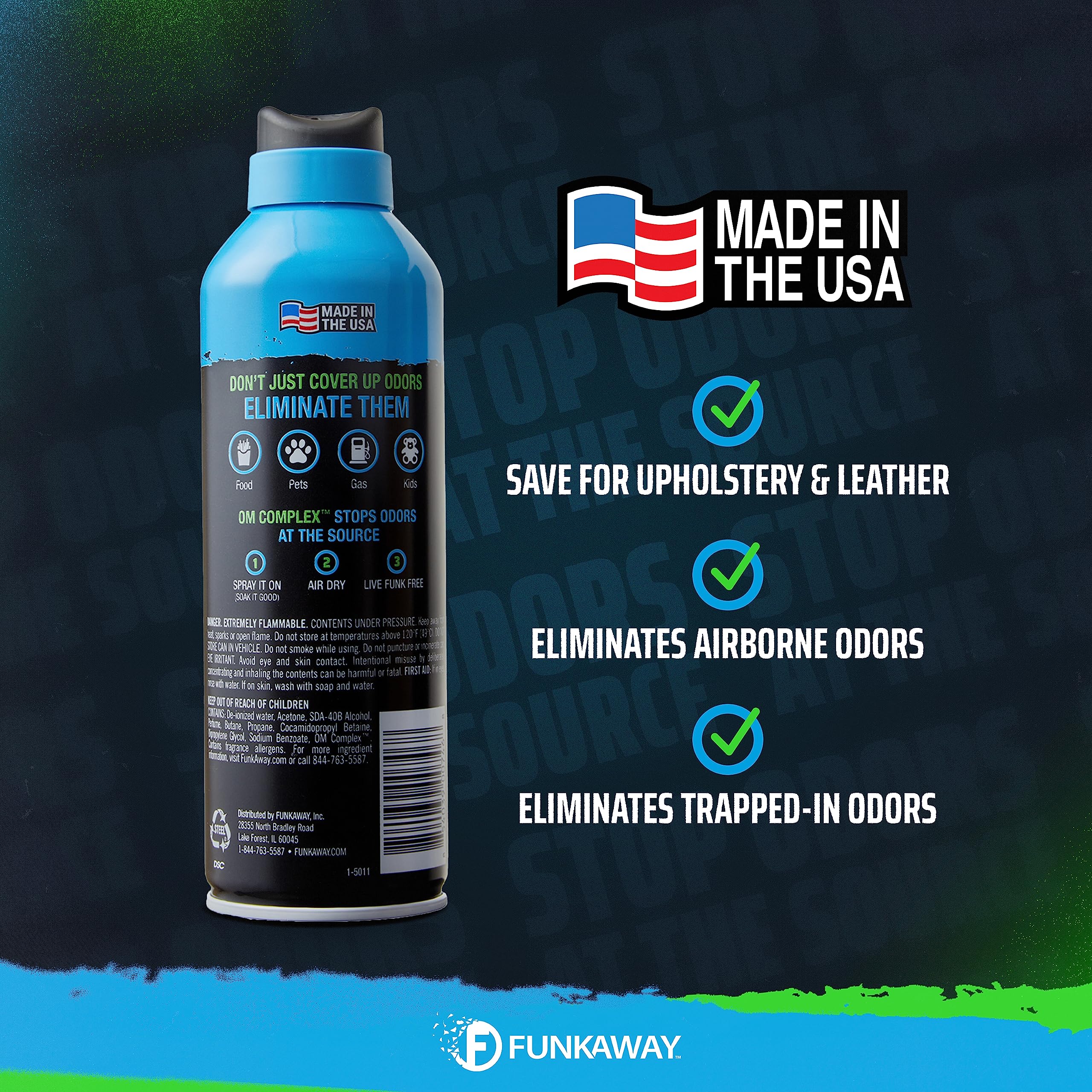 FunkAway 3-pack displayed in-store for convenient odor control