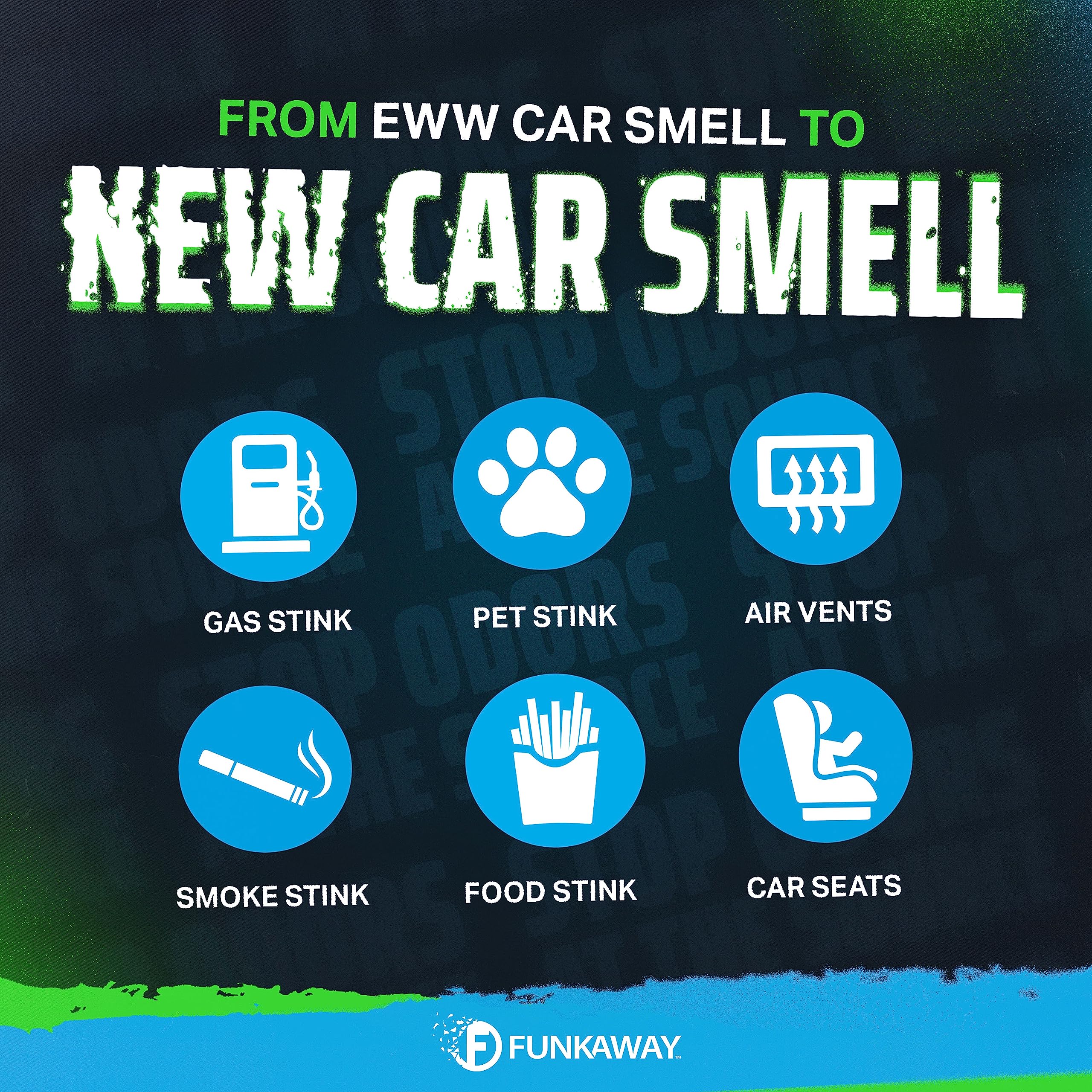 FunkAway interior fabrics receiving odor treatment after application.
