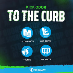 FunkAway OM Complex formula neutralizes odors at the source