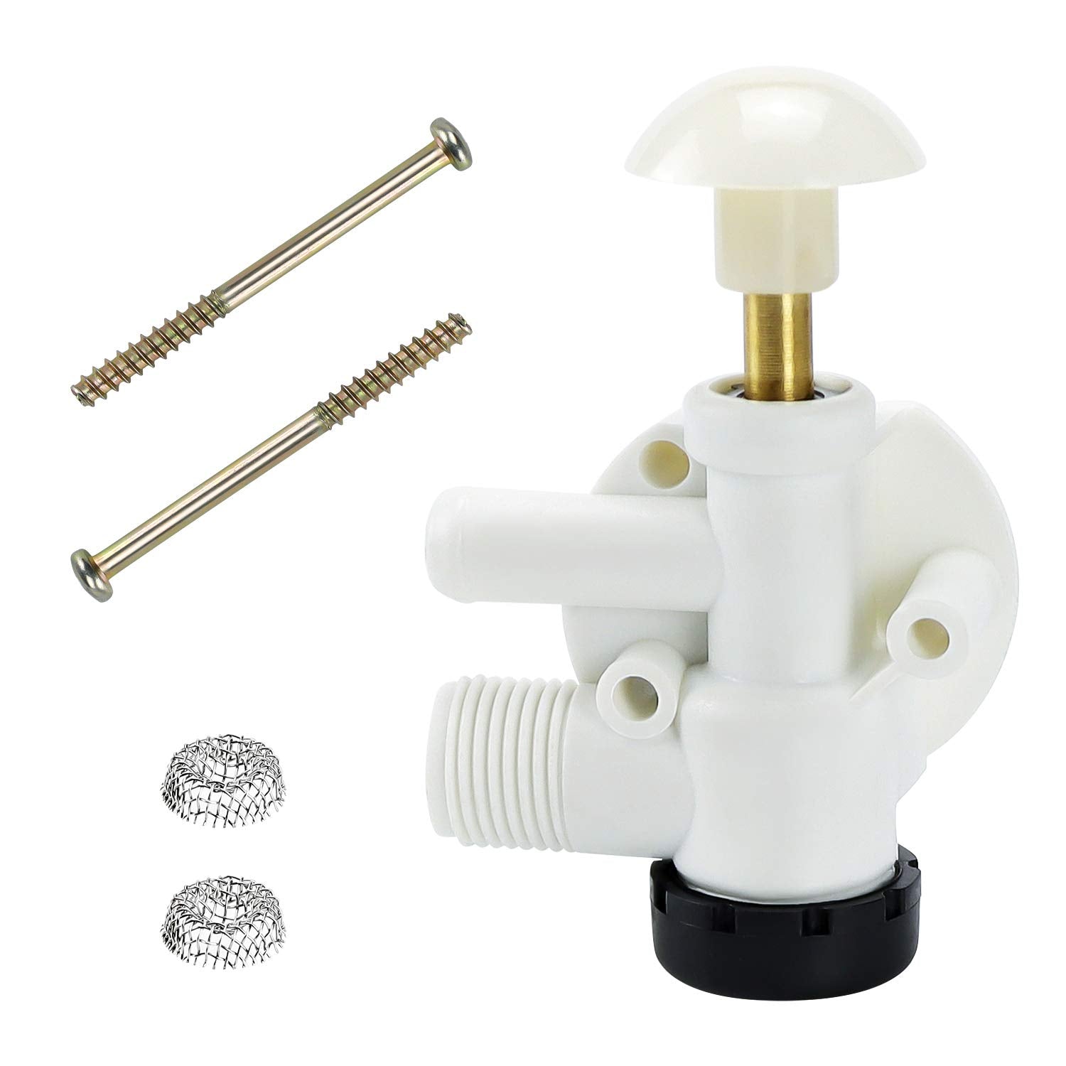 Funmit 385314349 RV toilet valve kit ready for pedal flush RV toilets to prevent leaks