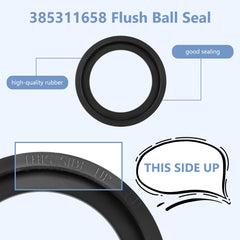 Funmit 385311658 flush ball seal close-up; improved seal performance.