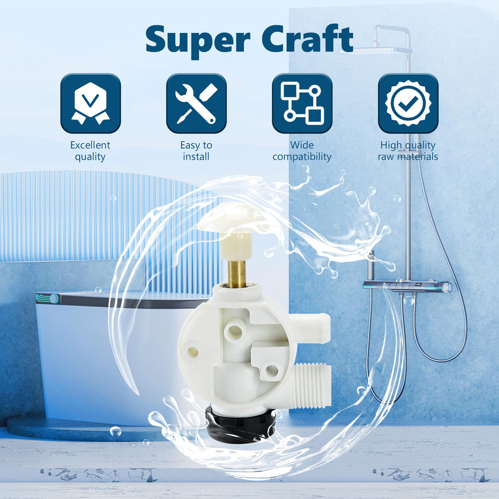 Funmit packaging shows quality parts for RV toilet valve kit