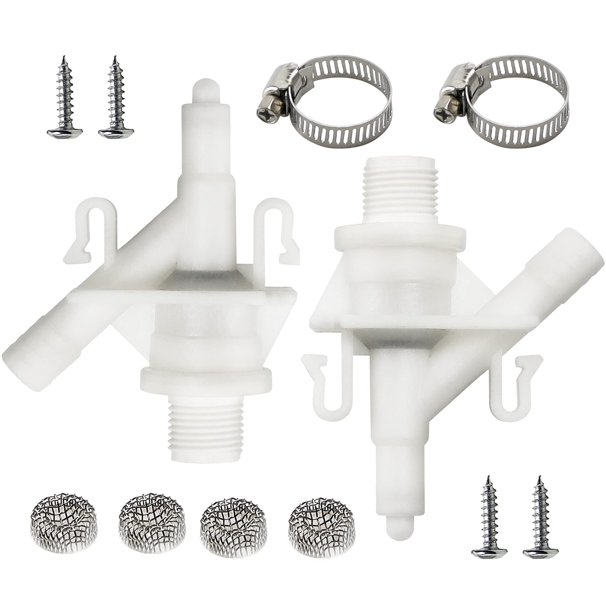 Funmit RV toilet valve water valve replacement showing secure seal and compatibility